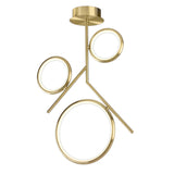 Olimpia LED Semi-Flush Ceiling Light 36W 3000K - Satin Gold