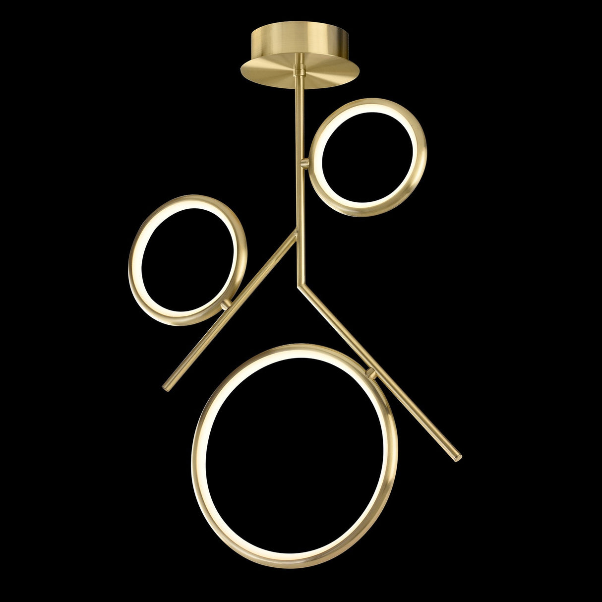 Olimpia LED Semi-Flush Ceiling Light 36W 3000K - Satin Gold