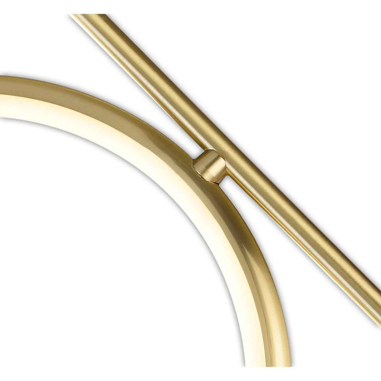 Olimpia 2 Light LED Semi-Flush Ceiling Light - Satin Gold