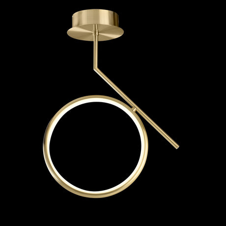 Olimpia LED Semi-Flush Ceiling Light 20W 3000K - Satin Gold