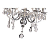 Olivia 50cm 5 Light Crystal Chandelier - Chrome With Grey Shade