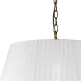 Olivia 50cm 5 Light Crystal Chandelier - Brass With White Shade