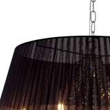 Olivia 70cm 8 Light Crystal Chandelier - Chrome With Black Shade