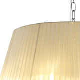 Olivia 70cm 8 Light Crystal Chandelier - Chrome With Ivory Shade