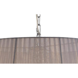 Olivia 70cm 8 Light Crystal Chandelier - Chrome With Grey Shade