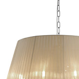 Olivia 70cm 8 Light Crystal Chandelier - Chrome With Bronze Shade