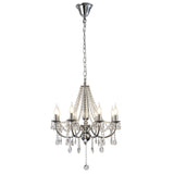 Olivia 58cm 8 Light Crystal Chandelier - Chrome (Without Shade)