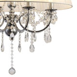 Olivia 70cm 8 Light Crystal Chandelier - Chrome With White Shade