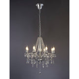 Olivia 58cm 8 Light Crystal Chandelier - Chrome (Without Shade)