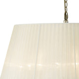 Olivia 70cm 8 Light Crystal Chandelier - Brass With Cream Shade