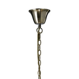 Olivia 70cm 8 Light Crystal Chandelier - Brass With White Shade