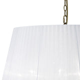 Olivia 70cm 8 Light Crystal Chandelier - Brass With White Shade