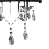 Olivia 2 Light Crystal Wall Light With Switch - Chrome With Black Shade