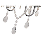 Olivia 2 Light Crystal Wall Light With Switch - Chrome With Grey Shade