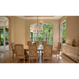 Olivia 50cm 5 Light Crystal Chandelier - Brass With Ivory Shade