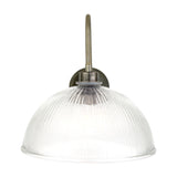 Olvane Swan Neck Ribbed Glass Wall Light IP65
