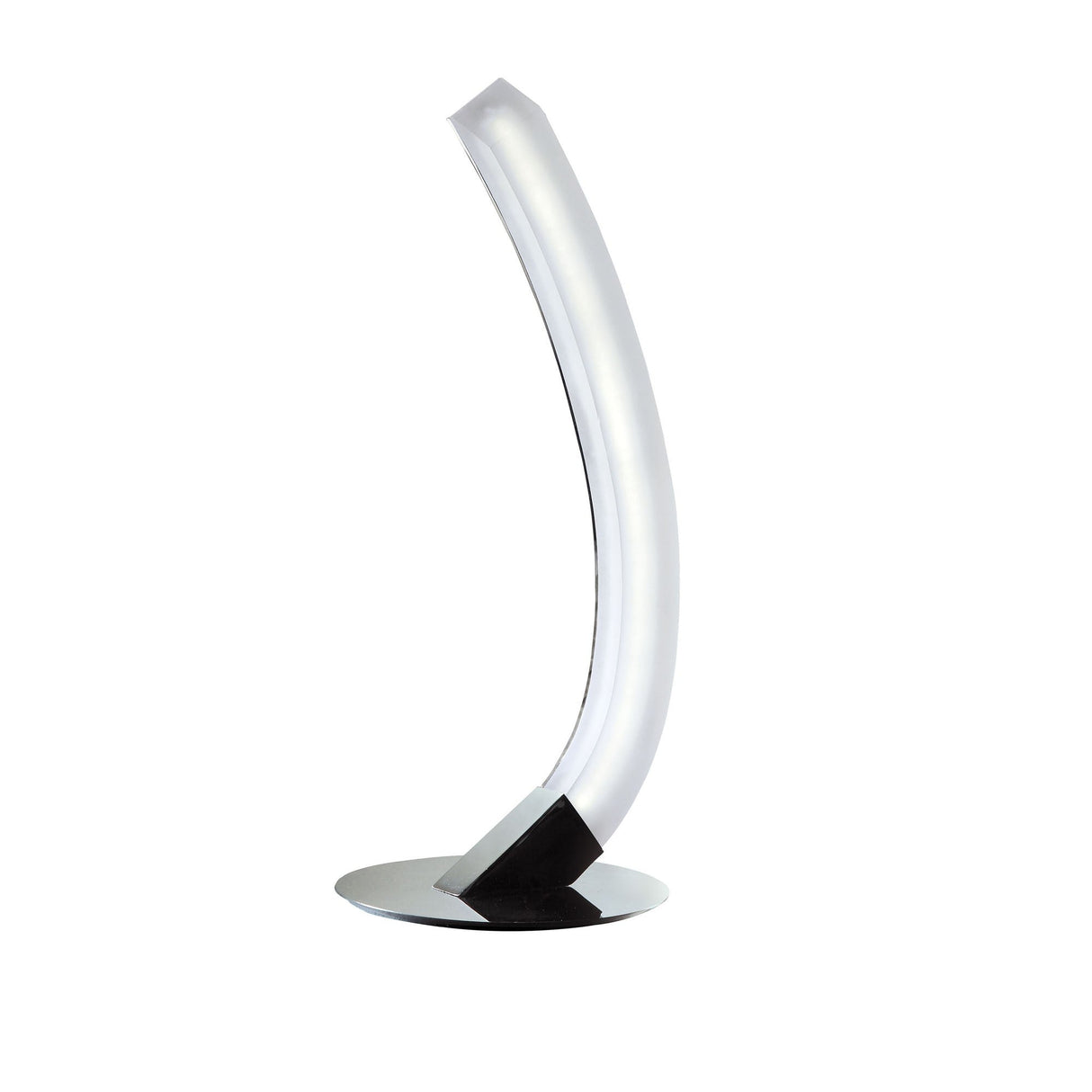 On LED Frosted Acrylic Left Table Lamp 5W 3000K - Polished Chrome