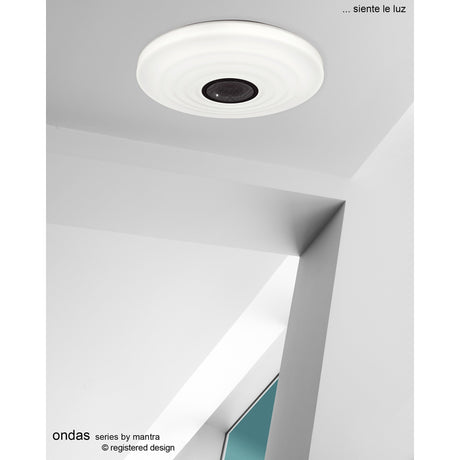Ondas CCT LED Dimmable Flush Ceiling Light With Speaker & Remote Control - White