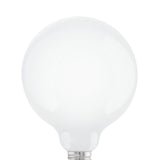 Opal Dimmable LED Globe Bulb E27 G125, large milky glass globe with E27 screw cap, 7.5W warm white 2700K, shown against a plain white background.