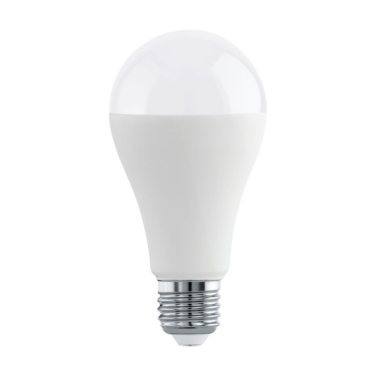 Opal LED GLS bulb with classic pear shape and silver E27 screw cap, 11.2W warm white 3000K, shown on a plain white background.