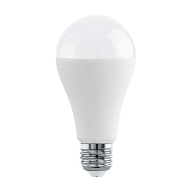 Opal LED GLS bulb with classic pear shape and silver E27 screw cap, 11.2W warm white 3000K, shown on a plain white background.
