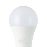 Opal LED GLS bulb with E27 screw cap, classic pear shape and white plastic shade, shown close-up with visible base text, on a plain white background.
