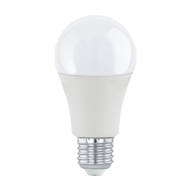 Opal LED GLS bulb with E27 screw cap and white finish, classic rounded shape, 7.8W warm white, shown on a plain white background.