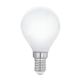 Opal LED golf ball bulb with E14 screw cap, P45 rounded white glass globe, 7W warm white 2700K, shown on a plain white background.