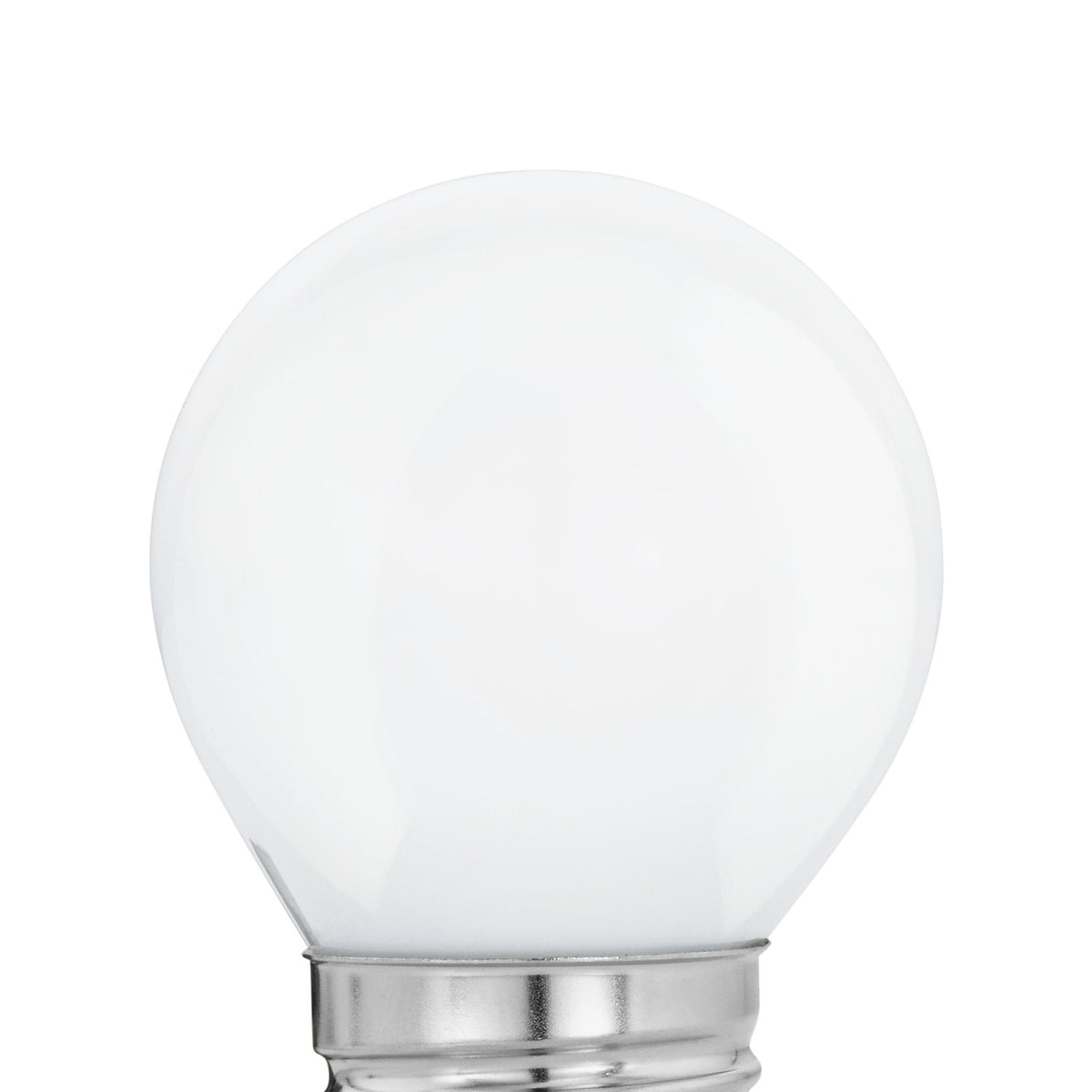 Opal LED golf ball bulb, G45 shape with E27 screw cap and milky white glass globe, shown on a plain white background.