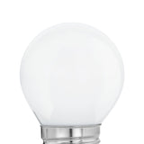 Opal LED golf ball bulb, G45 shape with E27 screw cap and milky white glass globe, shown on a plain white background.