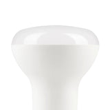 Close-up of the Opal LED Reflector Bulb E27 R63, showing its smooth white dome and tapered neck in R63 profile, 4.4W cool white, on a plain background.