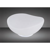 Opal 1 Light Frosted Glass Table Lamp - White