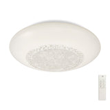 Opera Large CCT Dimmable LED Flush Ceiling Light With Remote Control - White