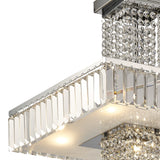 Ophelia 5 Light Crystal Semi-Flush Ceiling Light - Polished Chrome