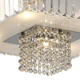 Ophelia 5 Light Crystal Semi-Flush Ceiling Light - Polished Chrome