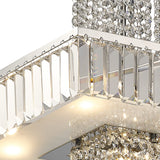 Ophelia 5 Light Crystal Semi-Flush Ceiling Light - Polished Chrome