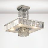 Ophelia 5 Light Crystal Semi-Flush Ceiling Light - Polished Chrome