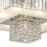Ophelia 9 Light Crystal Semi-Flush Ceiling Light - Polished Chrome