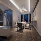 Ophelia 9 Light Crystal Semi-Flush Ceiling Light - Polished Chrome