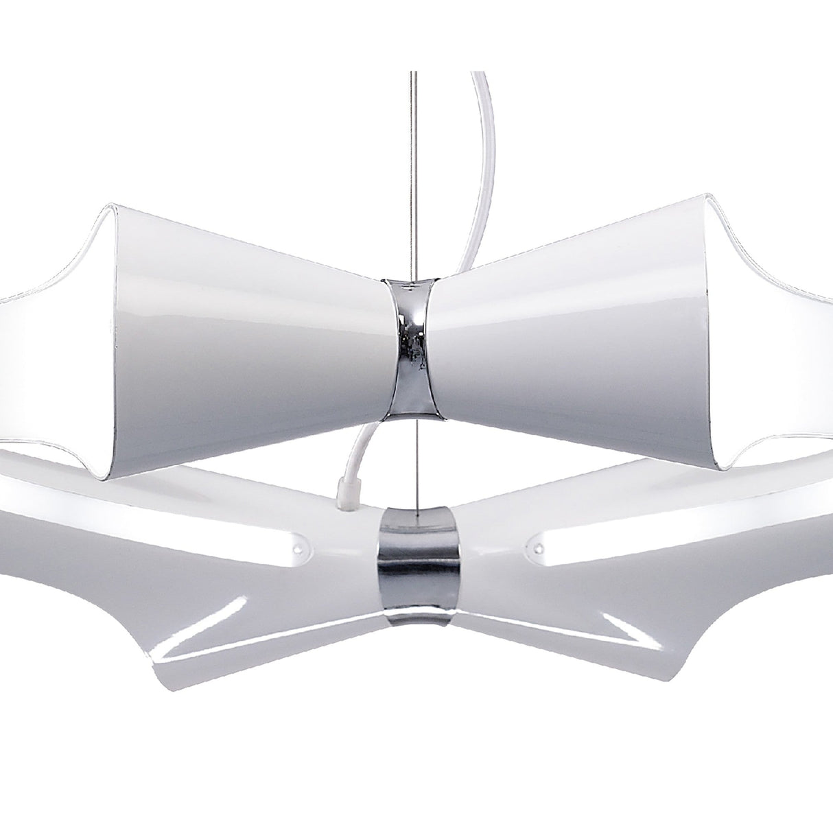 Ora 90cm LED Suspension Light - Gloss White & Chrome