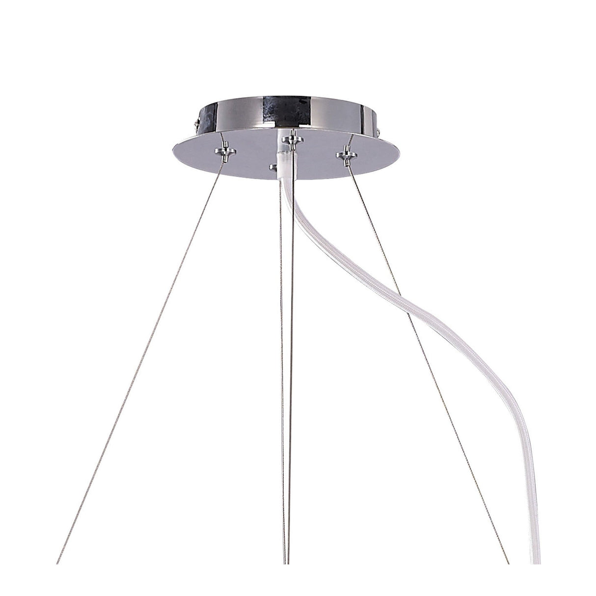 Ora 80cm LED Suspension Light - Gloss White & Chrome