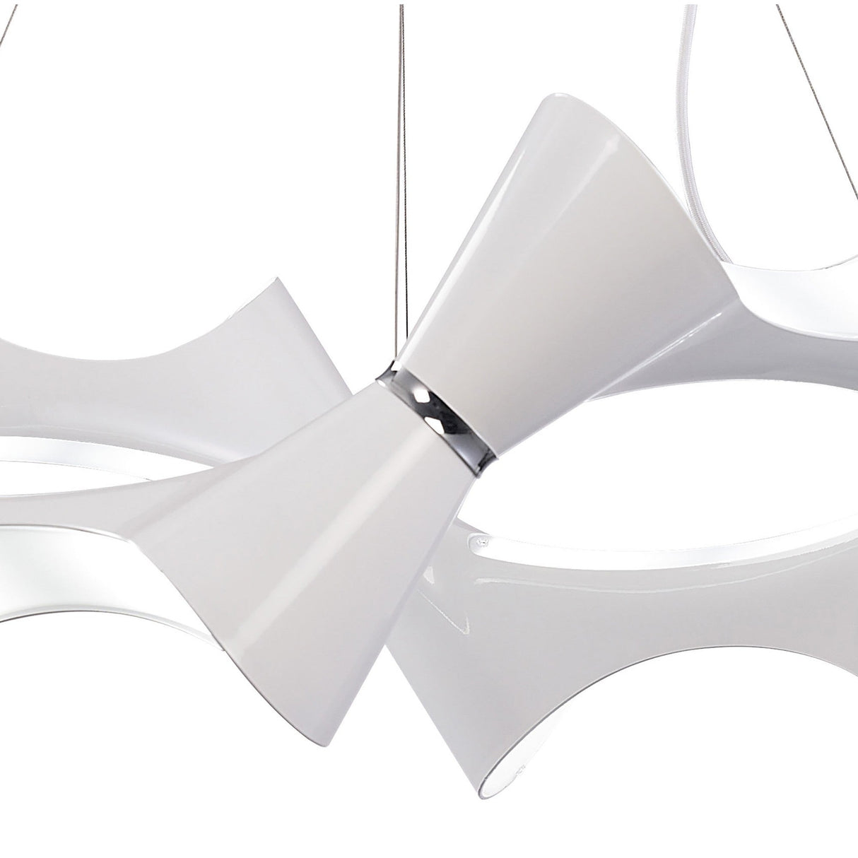 Ora 80cm LED Suspension Light - Gloss White & Chrome