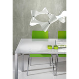 Ora 80cm LED Suspension Light - Gloss White & Chrome