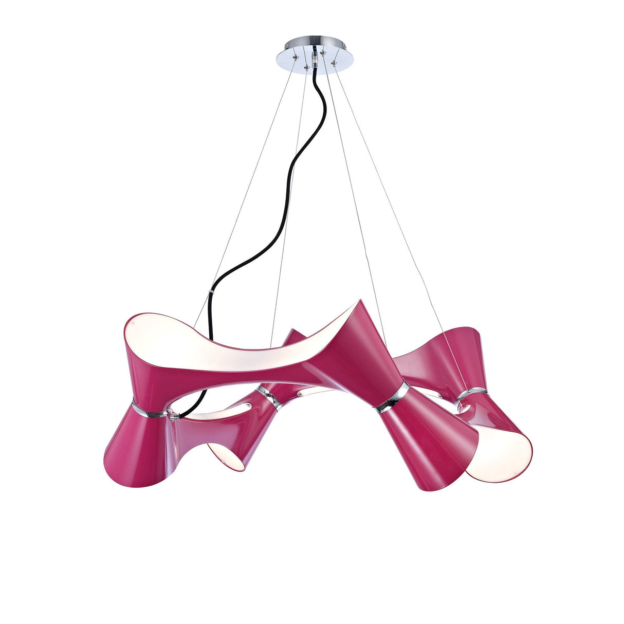 Ora 80cm LED Suspension Light - Gloss Purple & Chrome