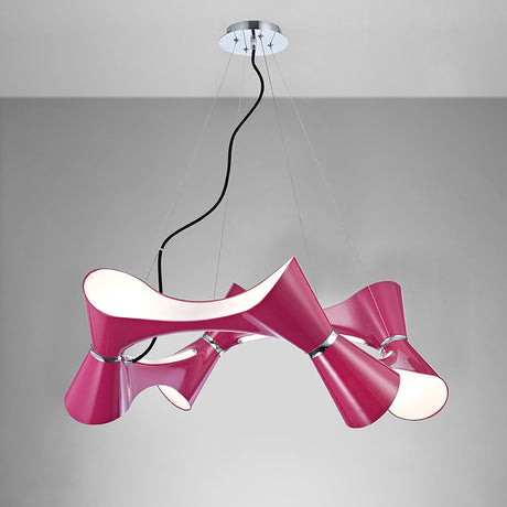 Ora 80cm LED Suspension Light - Gloss Purple & Chrome