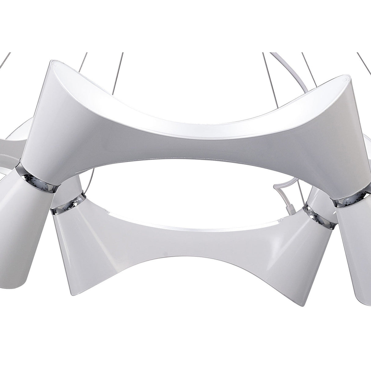 Ora 105cm LED Suspension Light - Gloss White & Chrome