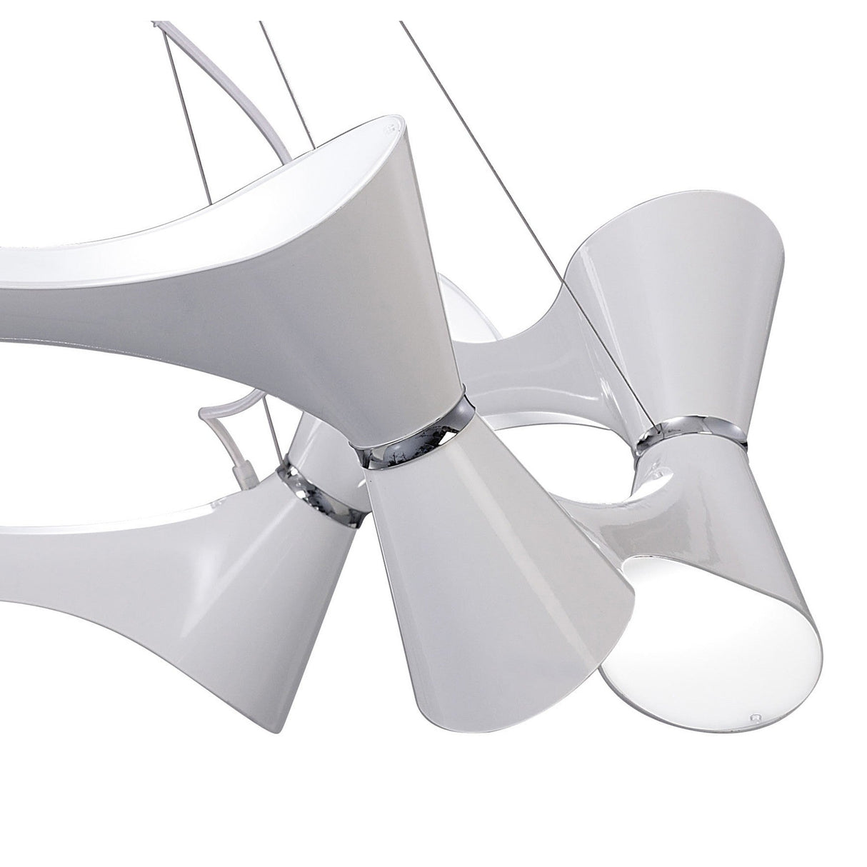 Ora 105cm LED Suspension Light - Gloss White & Chrome