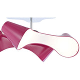 Ora 4 Light Semi-Flush Ceiling Light - Gloss Purple & Chrome