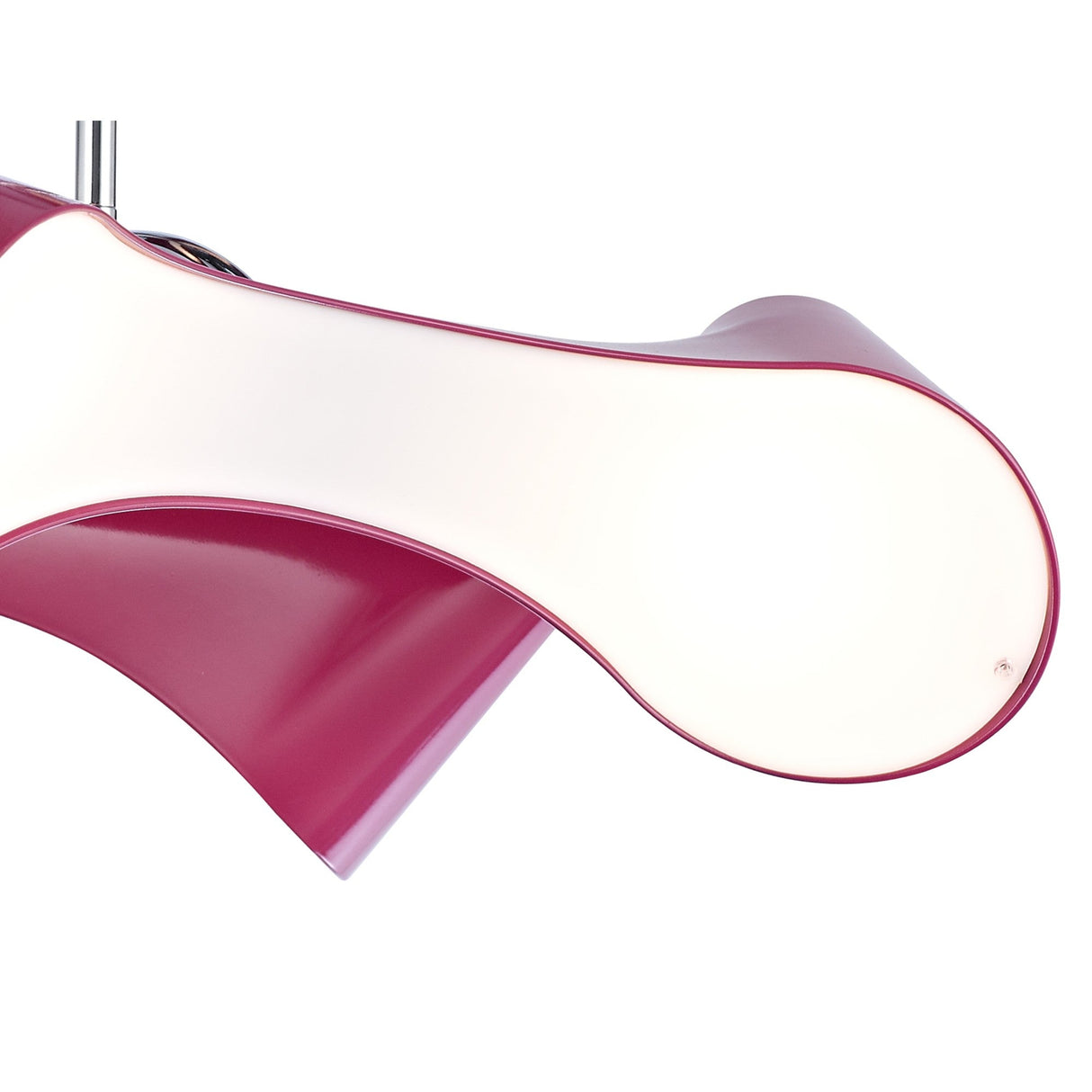 Ora 4 Light Semi-Flush Ceiling Light - Gloss Purple & Chrome