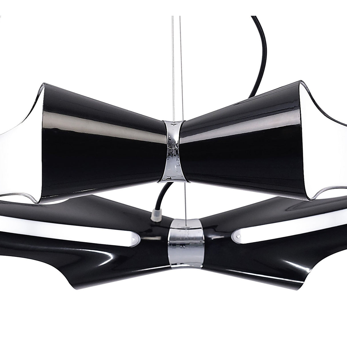 Ora 90cm LED Suspension Light - Gloss Black & Chrome